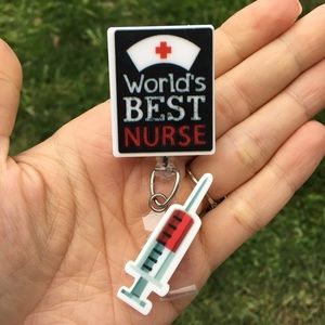 Worlds Best Nurse Retractable Badge Holder Christmas Gift Stocking Stuffer